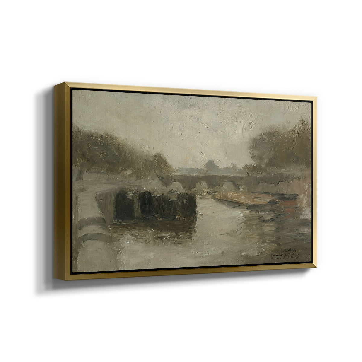 The Bridge (Le pont), 1895 - Floater Framed Canvas Print