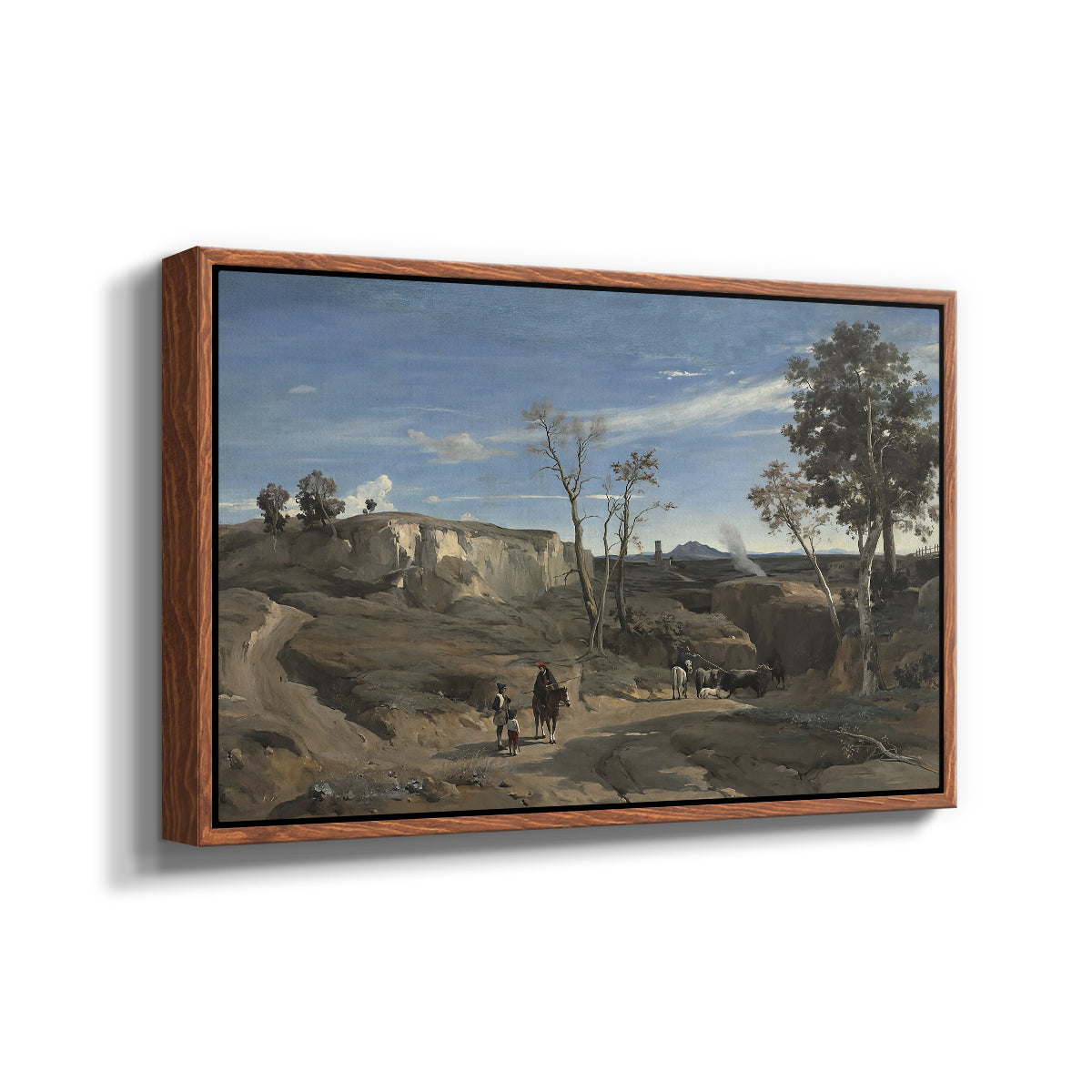 La Cervara, the Roman Campagna, c. 1830-1831 - Floater Framed Canvas Print