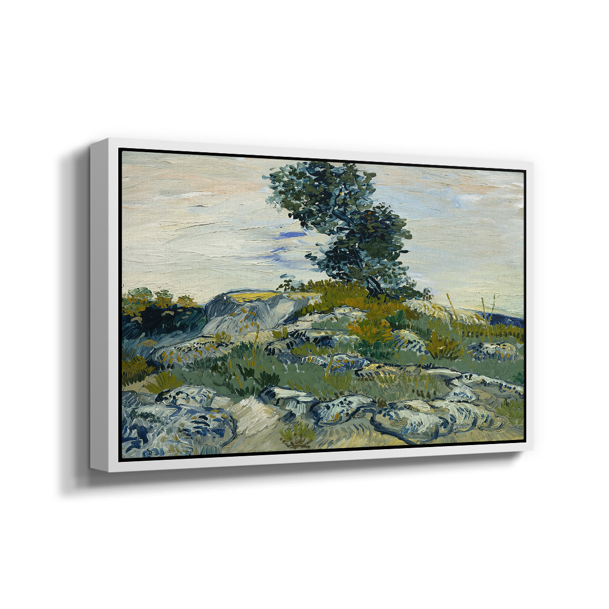 The Rocks, 1888 - Floater Framed Canvas Print