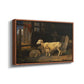 Sheep in a Stable, 1810 - Floater Framed Canvas Print