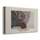 Canvas art print featuring a decorative floral pattern with looping stems and layered foliage, displayed at an angle