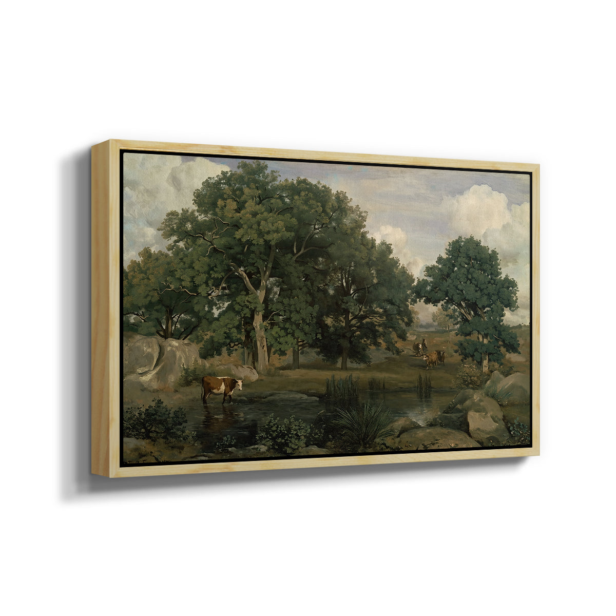 Forest of Fontainebleau, 1846 - Floater Framed Canvas Print