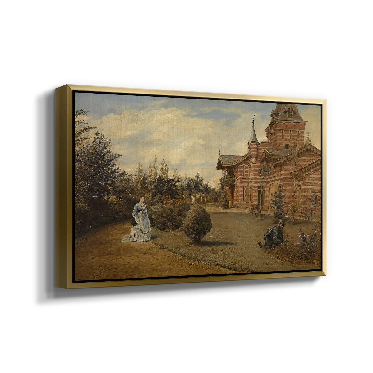 The Country House of Gustave Coûteaux, 1871 - Floater Framed Canvas Print