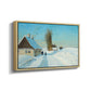 Shoveling Snow on a Beautiful Winter Day, c. 1898 - Floater Framed Canvas Print