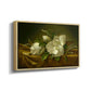 Magnolias on Gold Velvet Cloth, c. 1888-1890 - Floater Framed Canvas Print