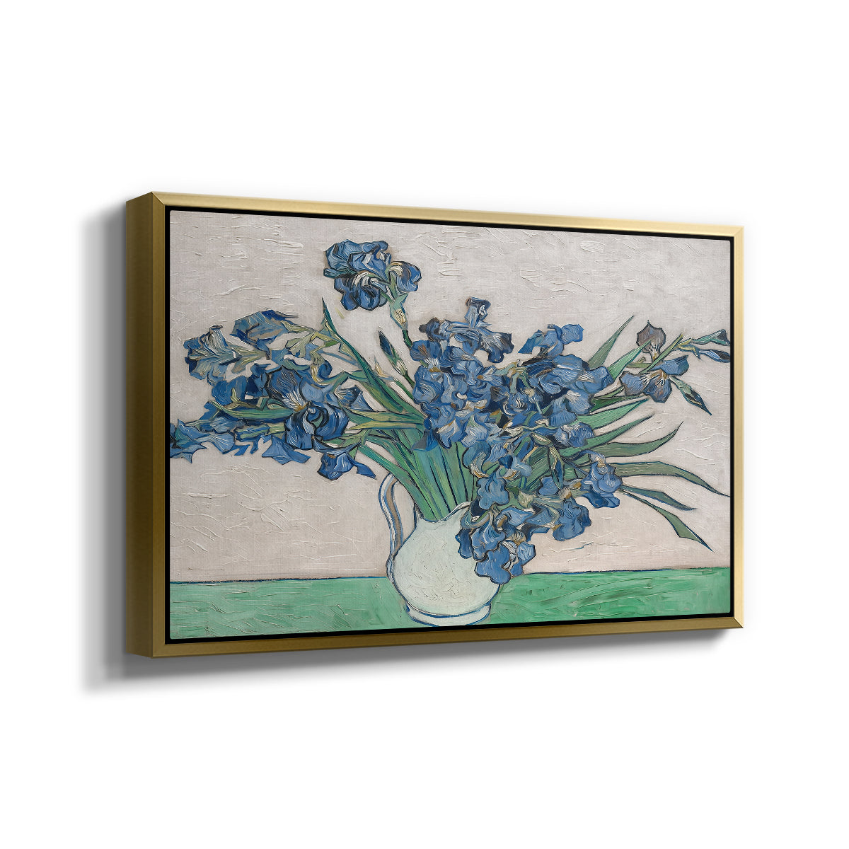 Irises, 1890 - Floater Framed Canvas Print