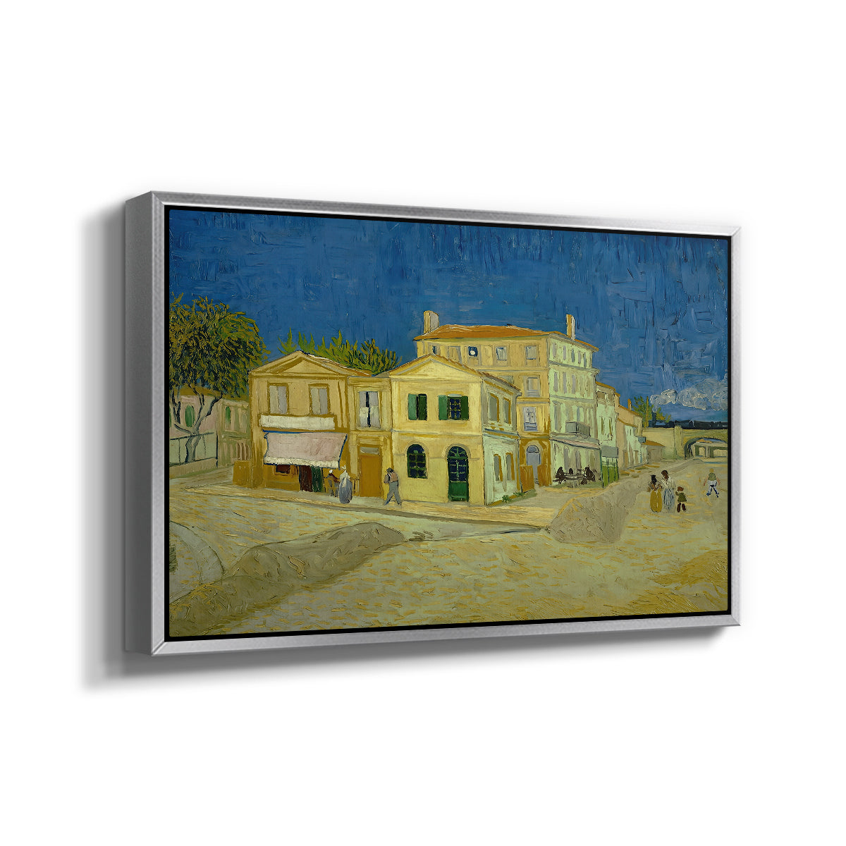 The Yellow House (The Street), 1888 - Floater Framed Canvas Print
