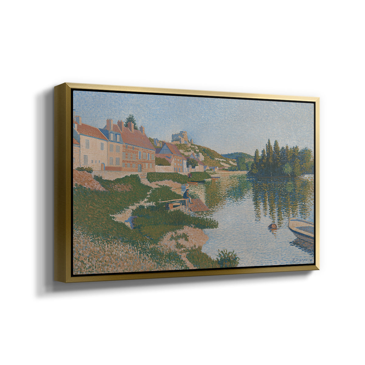 Les Andelys, Côte d'Aval, 1886 - Floater Framed Canvas Print