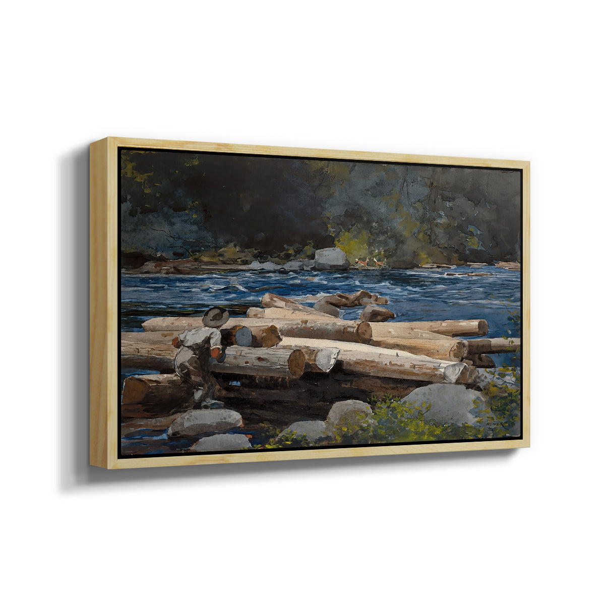 Hudson River, 1892 - Floater Framed Canvas Print