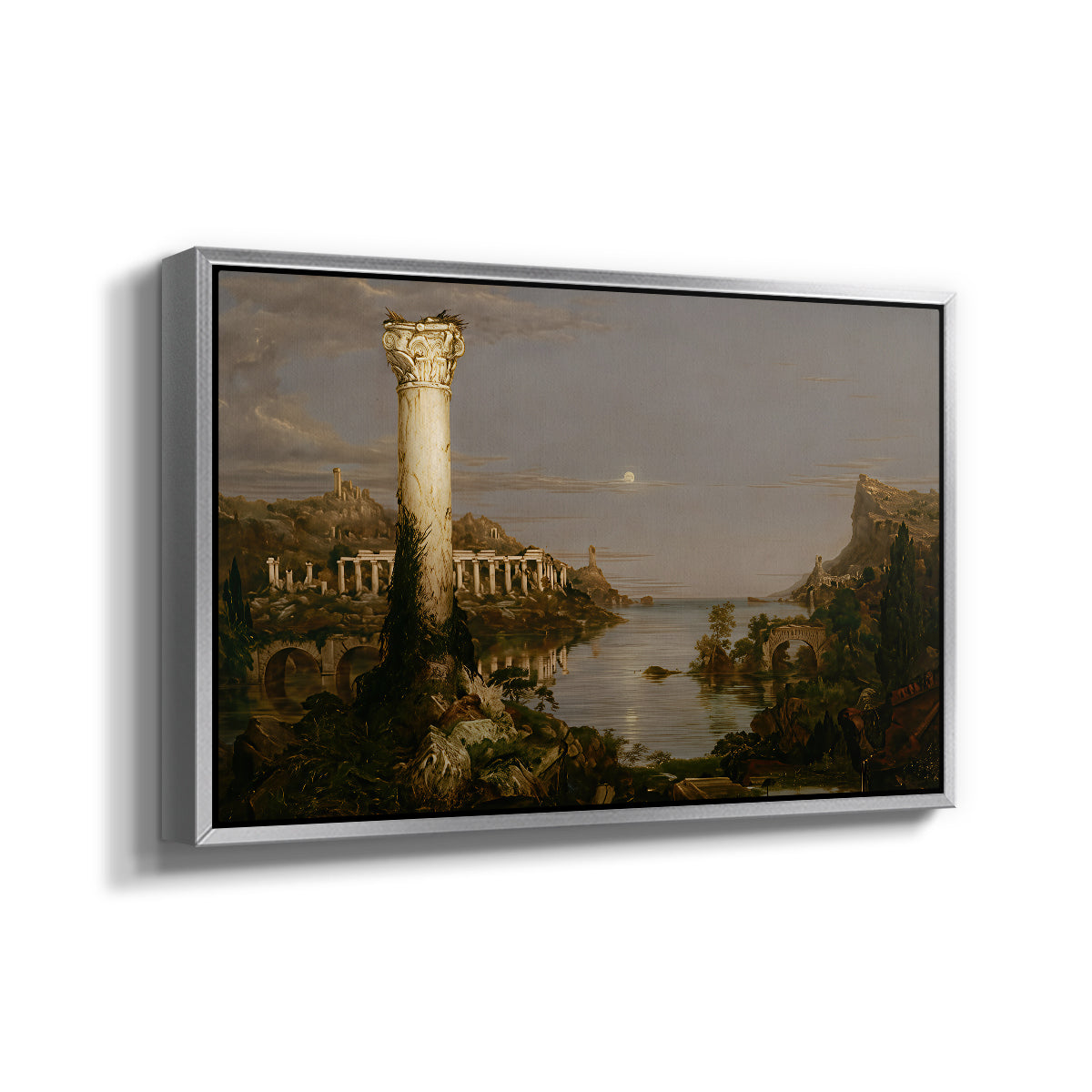 The Course of Empire: Desolation, 1836 - Floater Framed Canvas Print
