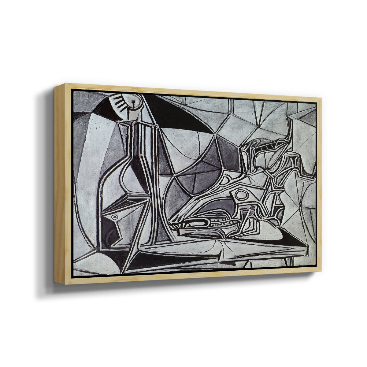 Goat's Skull, Bottle and Candle, 1952 - Floater Framed Canvas Print
