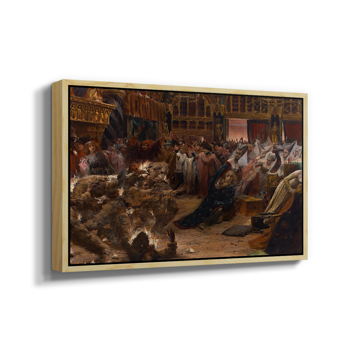 Ball of the Burning Men, 1889 - Floater Framed Canvas Print