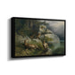 Eagles and Dying Stag on a Lakeshore, 1836 - Floater Framed Canvas Print