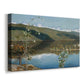 Canvas art print featuring a moody sky with storm clouds rolling across a wide natural landscape, displayed at an angle