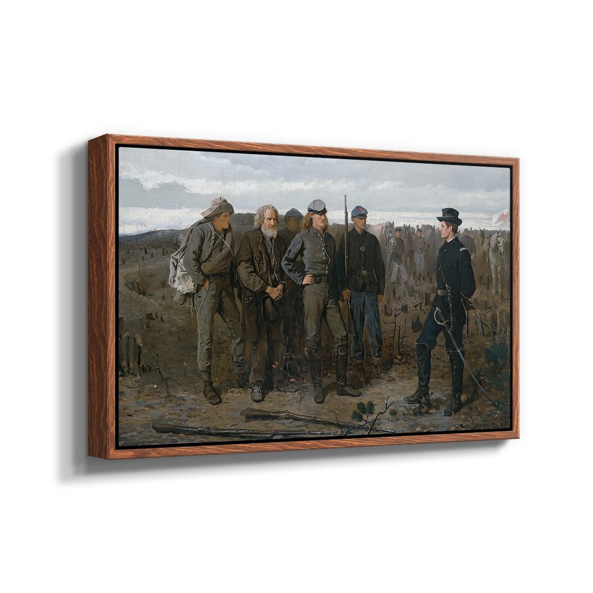 Prisoners from the Front, 1866 - Floater Framed Canvas Print