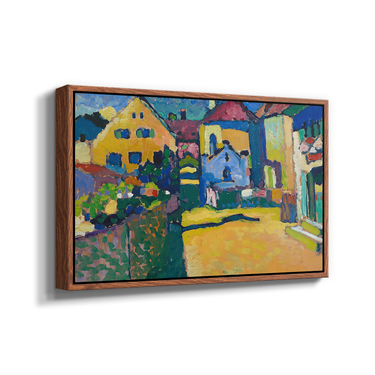 Green Lane in Murnau, 1909 - Floater Framed Canvas Print