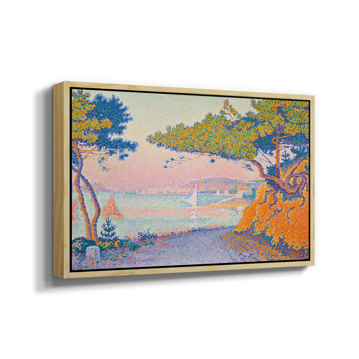 Golfe Juan, 1896 - Floater Framed Canvas Print