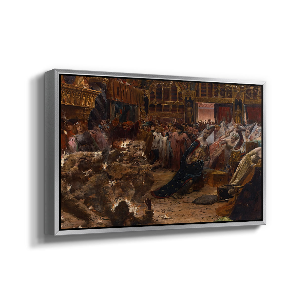 Ball of the Burning Men, 1889 - Floater Framed Canvas Print