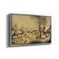Winter Landscape with Skaters and Bird Trap, 1565 - Floater Framed Canvas Print