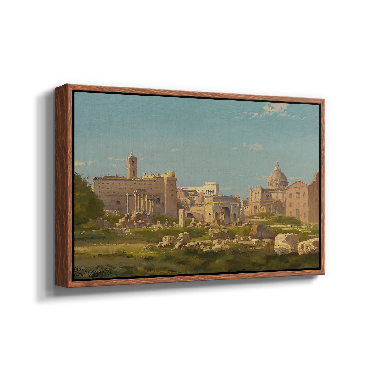 The Roman Forum, c. 1860 - Floater Framed Canvas Print