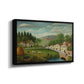 Pastoral Landscape with Stream, Fisherman and Strollers, 1875-1880 - Floater Framed Canvas Print