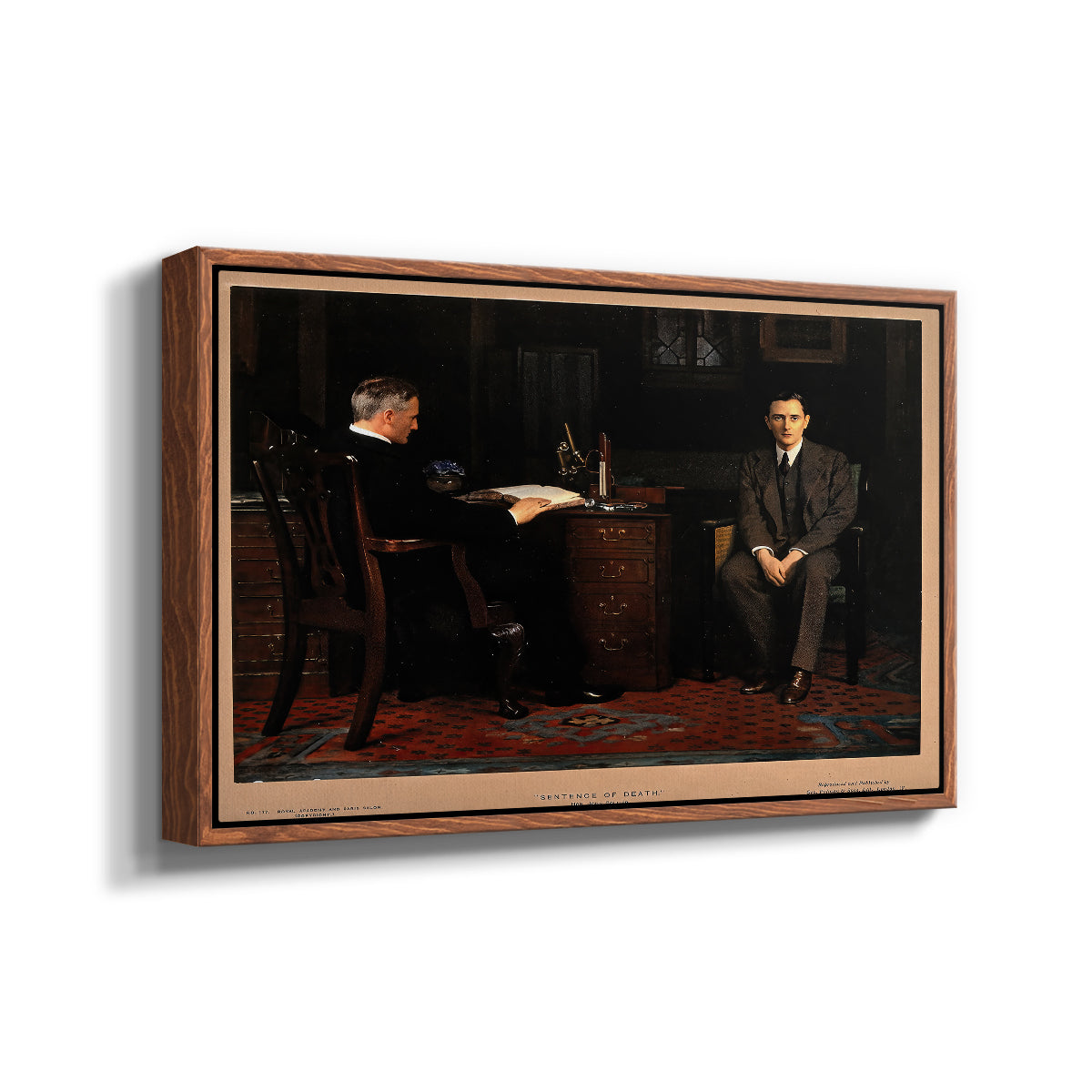 The Sentence of Death, 1908 - Floater Framed Canvas Print