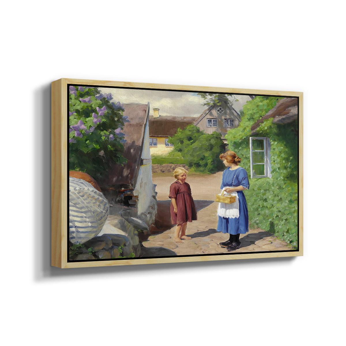 Summer Day in Jyllinge, 1922 - Floater Framed Canvas Print