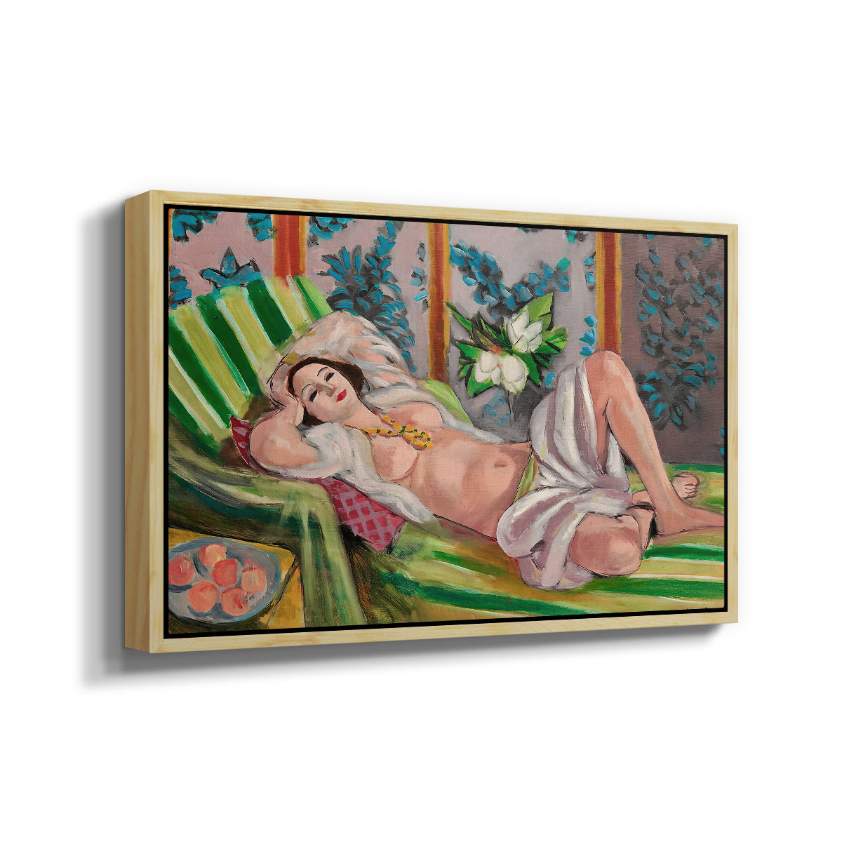 Odalisque Couchée Aux Magnolias, c. 1923 - Floater Framed Canvas Print