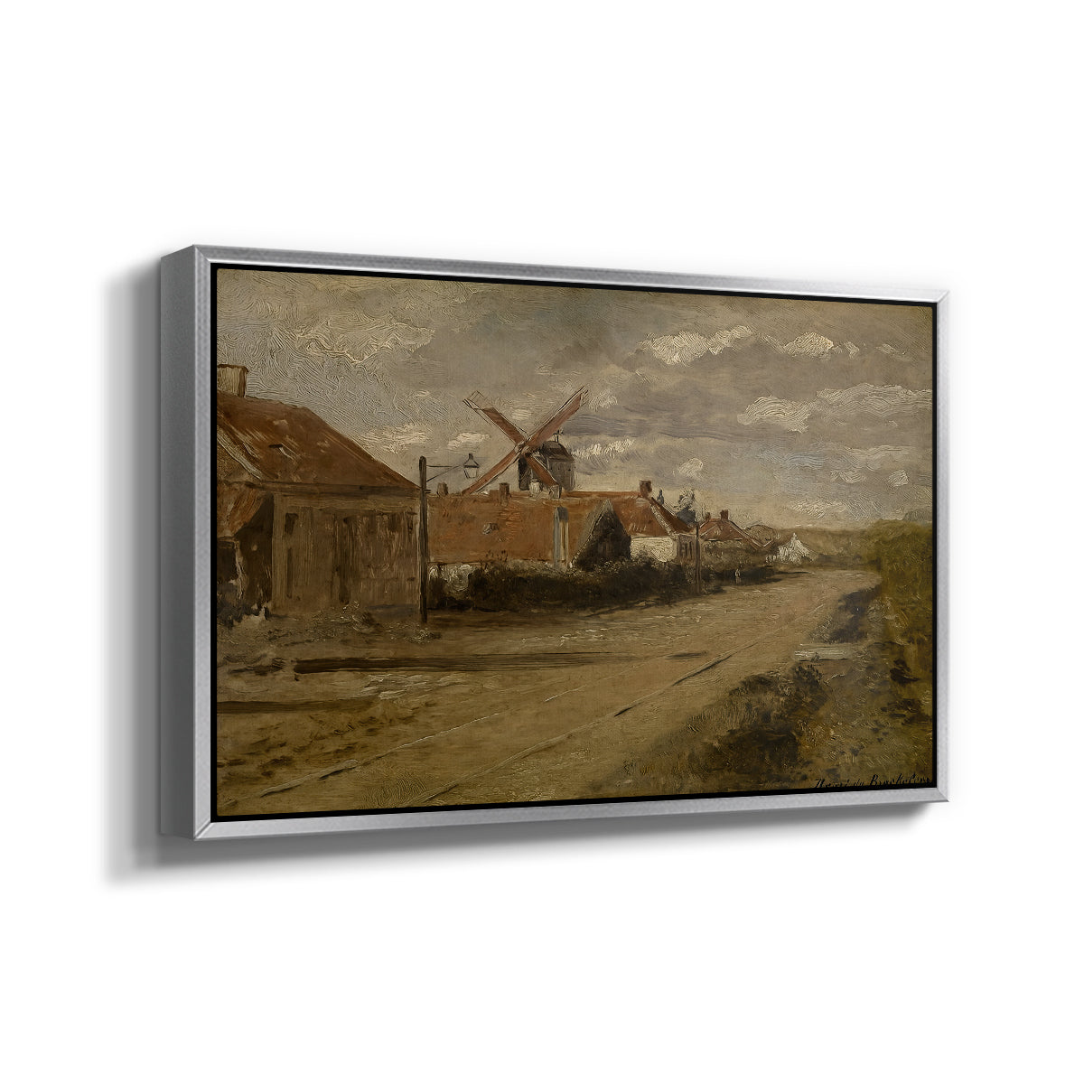The Mill at Kiel, c. 1885-1888 - Floater Framed Canvas Print