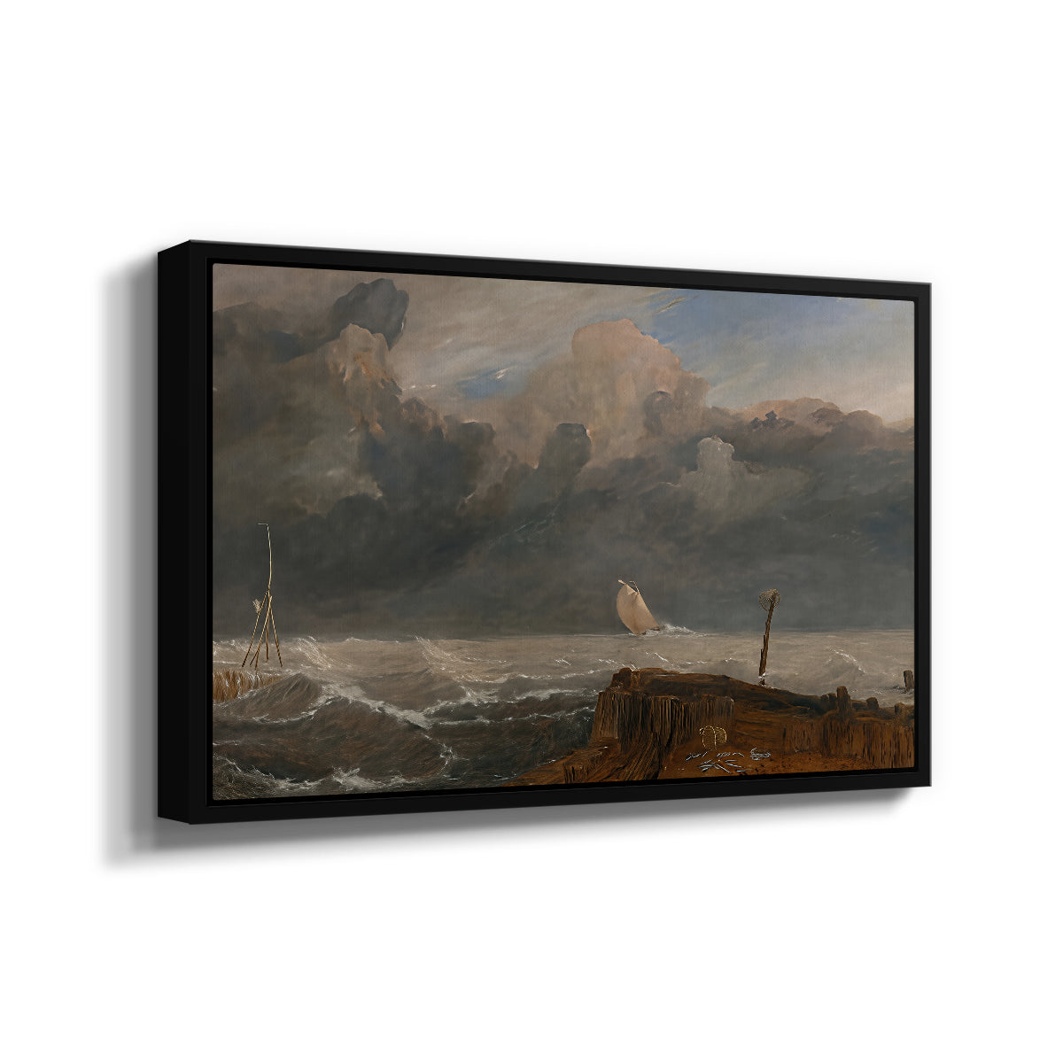 Port Ruysdael, 1827 - Floater Framed Canvas Print