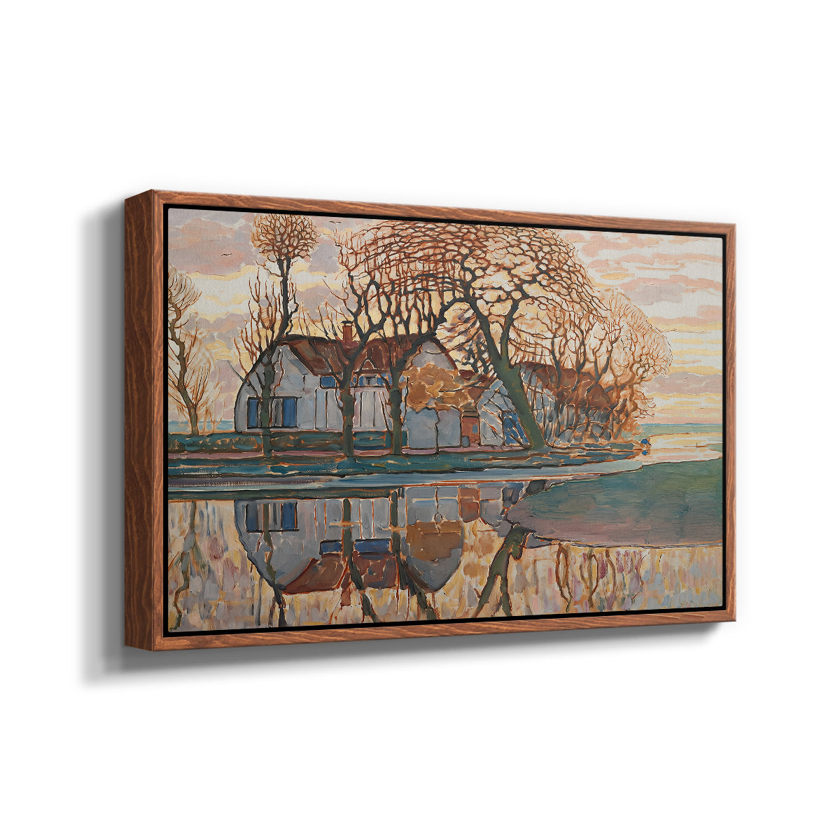Farm near Duivendrecht, c. 1916 - Floater Framed Canvas Print