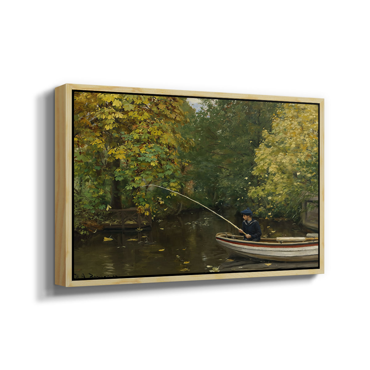 Fishing Boy, c. 1890 - Floater Framed Canvas Print