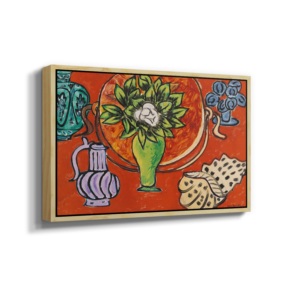 Still Life with a Magnolia (Nature morte au magnolia), 1941 - Floater Framed Canvas Print