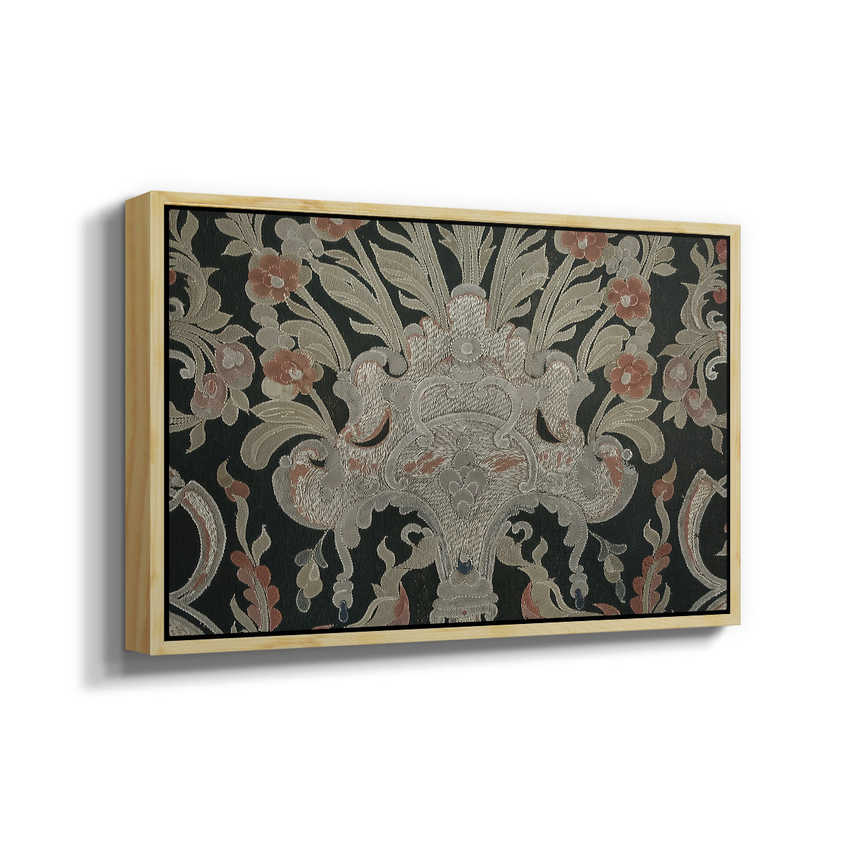 Hanging (Printed Textile), c. 18th Century - Floater Framed Canvas Print