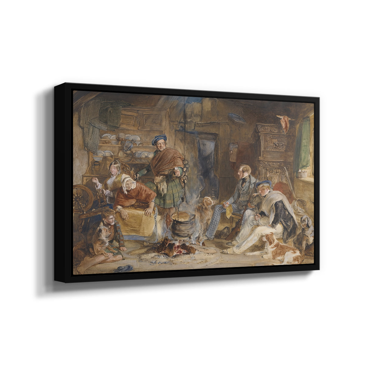 Highland Hospitality, 1832 - Floater Framed Canvas Print