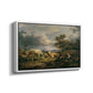 Young Peasant Couple Resting in the Field, 1829 - Floater Framed Canvas Print