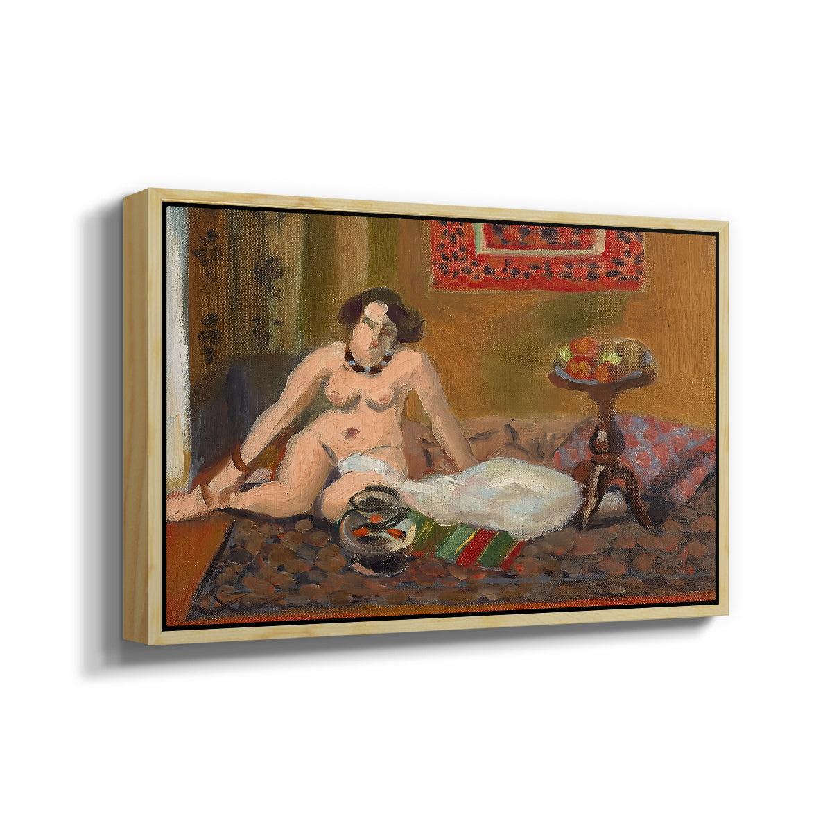 Nude with Goldfish (Nu aux poissons rouges), c. 1922 - Floater Framed Canvas Print