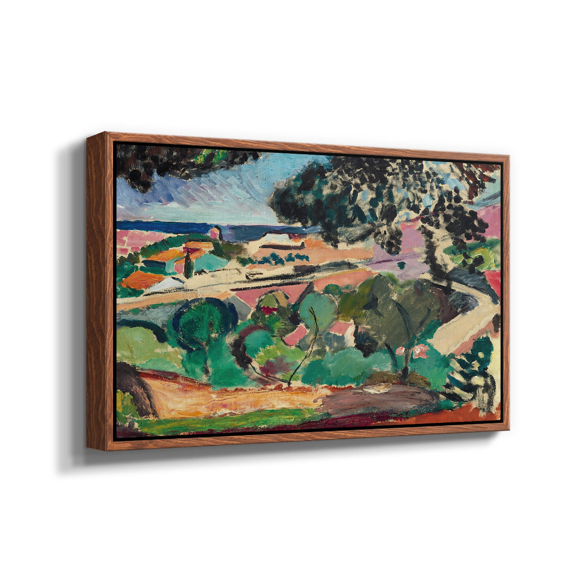Landscape at Collioure, 1907 - Floater Framed Canvas Print