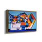 Cassie Thinking about Cubism - Floater Framed Canvas Print