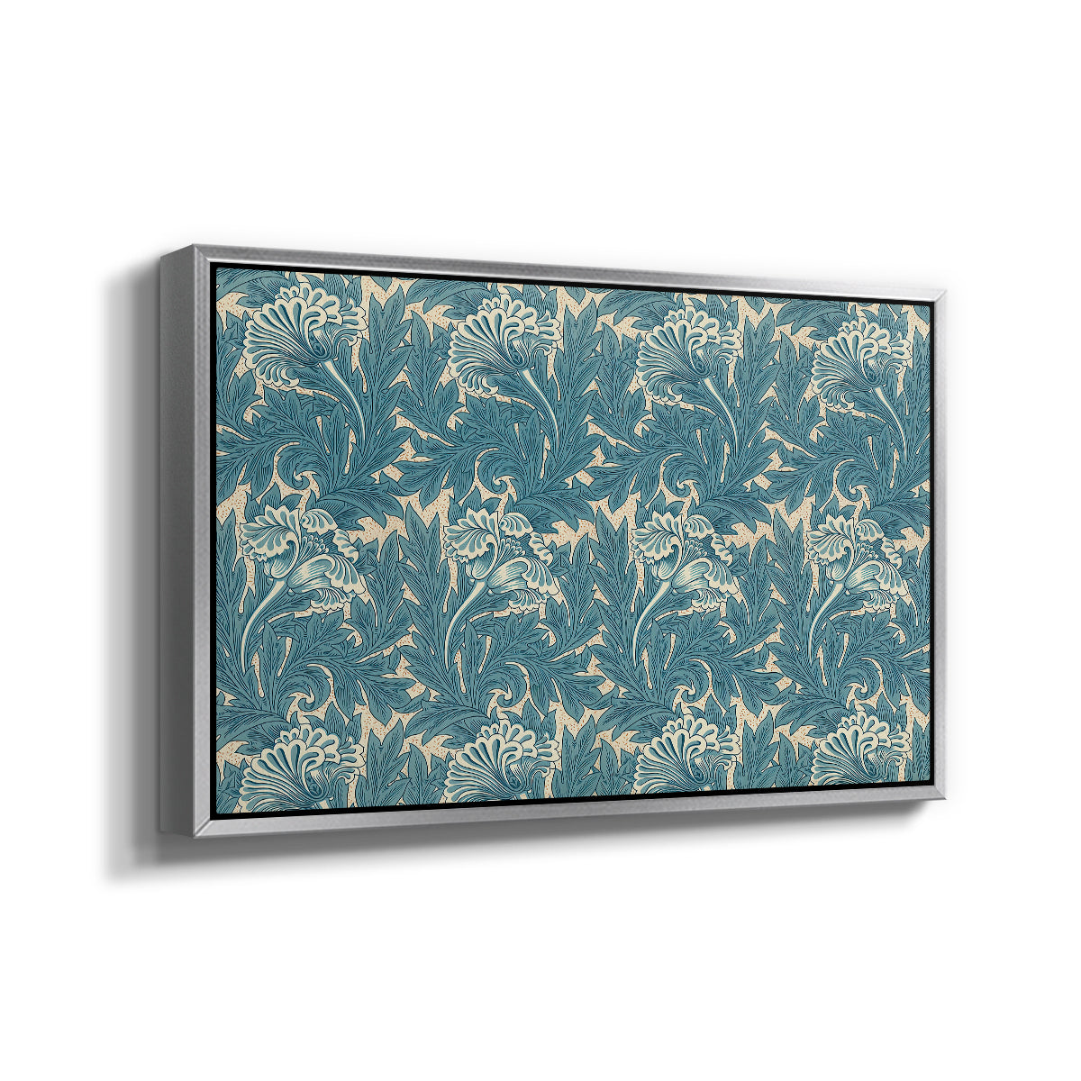Tulip (Teal), 1875 - Floater Framed Canvas Print