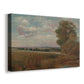 Canvas art print featuring a pastoral view with horizon and architecture, displayed at an angle