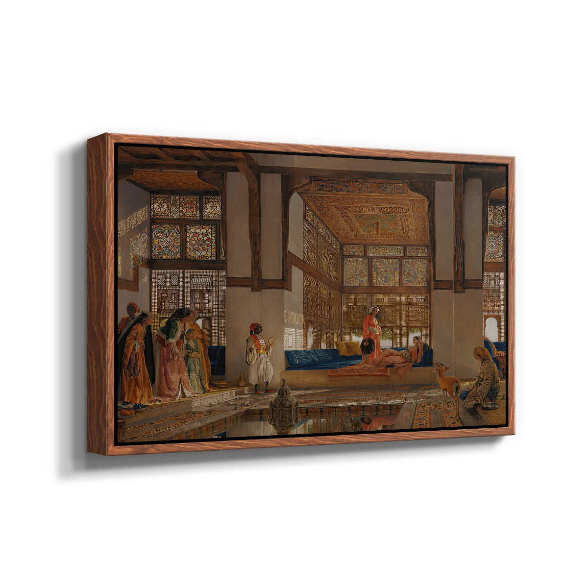 A Lady Receiving Visitors (The Reception), 1873 - Floater Framed Canvas Print