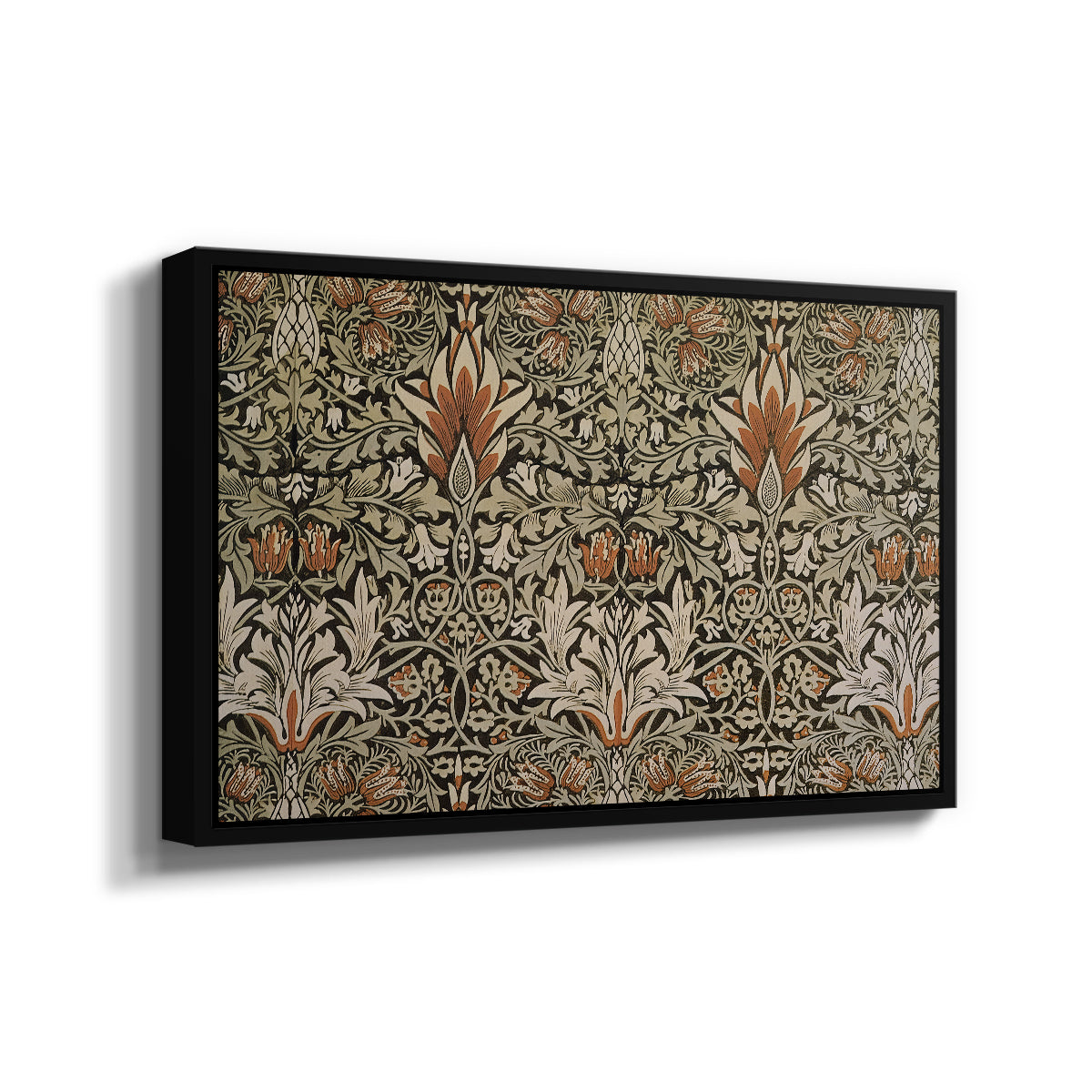 Snakeshead - Charcoal/Spice, c. 1876 - Floater Framed Canvas Print