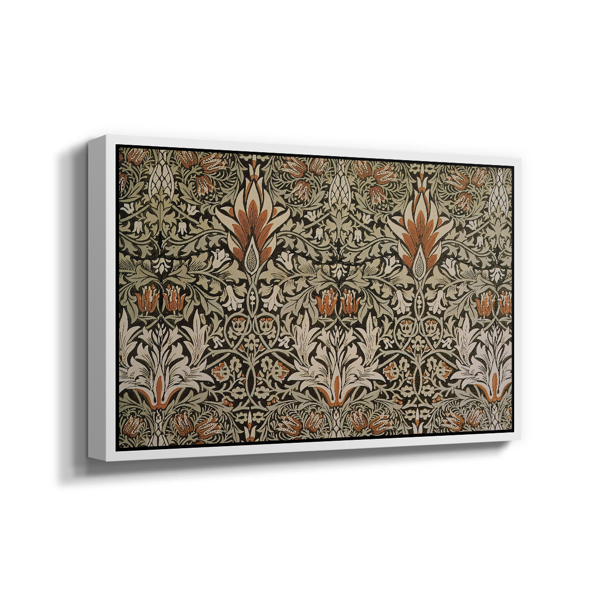 Snakeshead - Charcoal/Spice, c. 1876 - Floater Framed Canvas Print