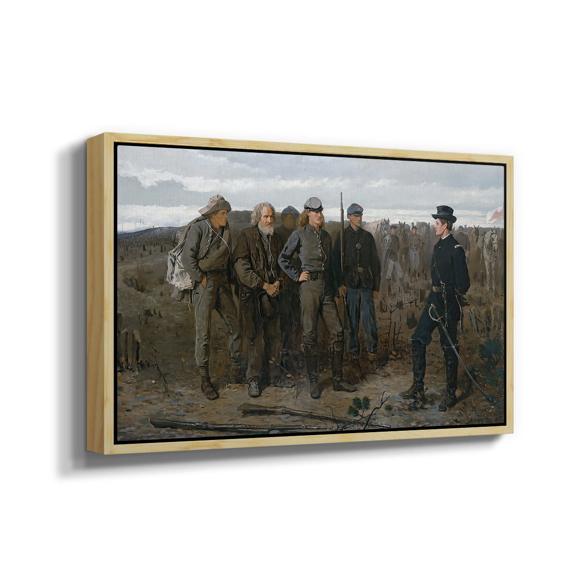 Prisoners from the Front, 1866 - Floater Framed Canvas Print