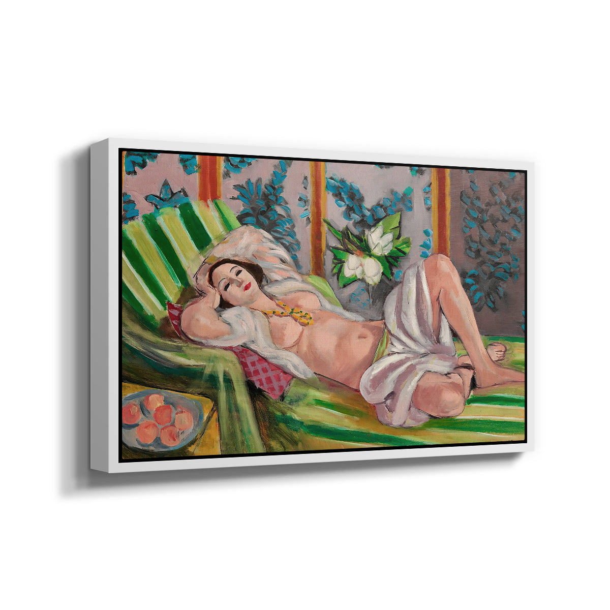 Odalisque Couchée Aux Magnolias, c. 1923 - Floater Framed Canvas Print