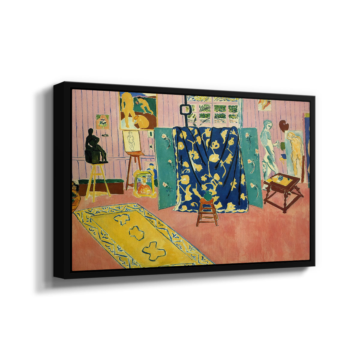 The Pink Studio (L'Atelier Rose), 1911 - Floater Framed Canvas Print