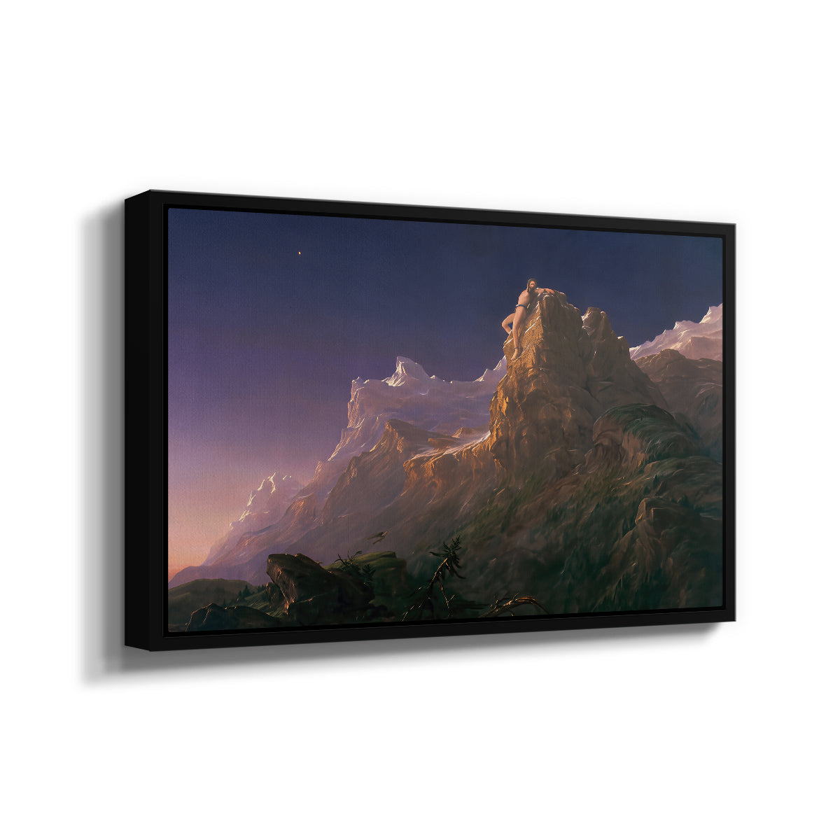 Prometheus Bound, 1847 - Floater Framed Canvas Print