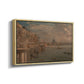 Somerset House Terrace from Waterloo Bridge, c. 1819 - Floater Framed Canvas Print