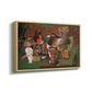Playing Cards, Glasses, Bottle of Rum: "Vive la France", 1914-1915 - Floater Framed Canvas Print